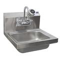 Bk Resources Wall Hung Hand Sink Stainless Steel W/ Sanitimer 1-7/8" Drain BKHS-W-1410-STPG